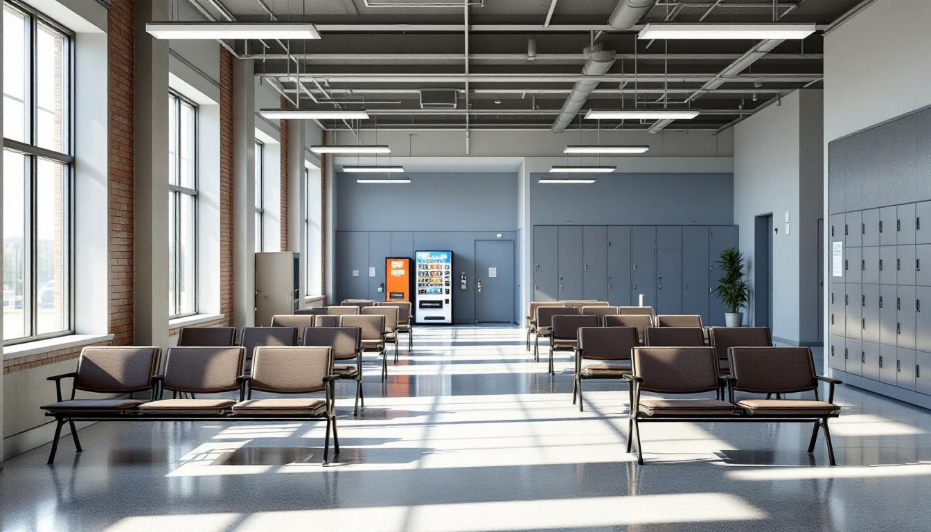 Visitation facilities and waiting area at Belmont Correctional Institute