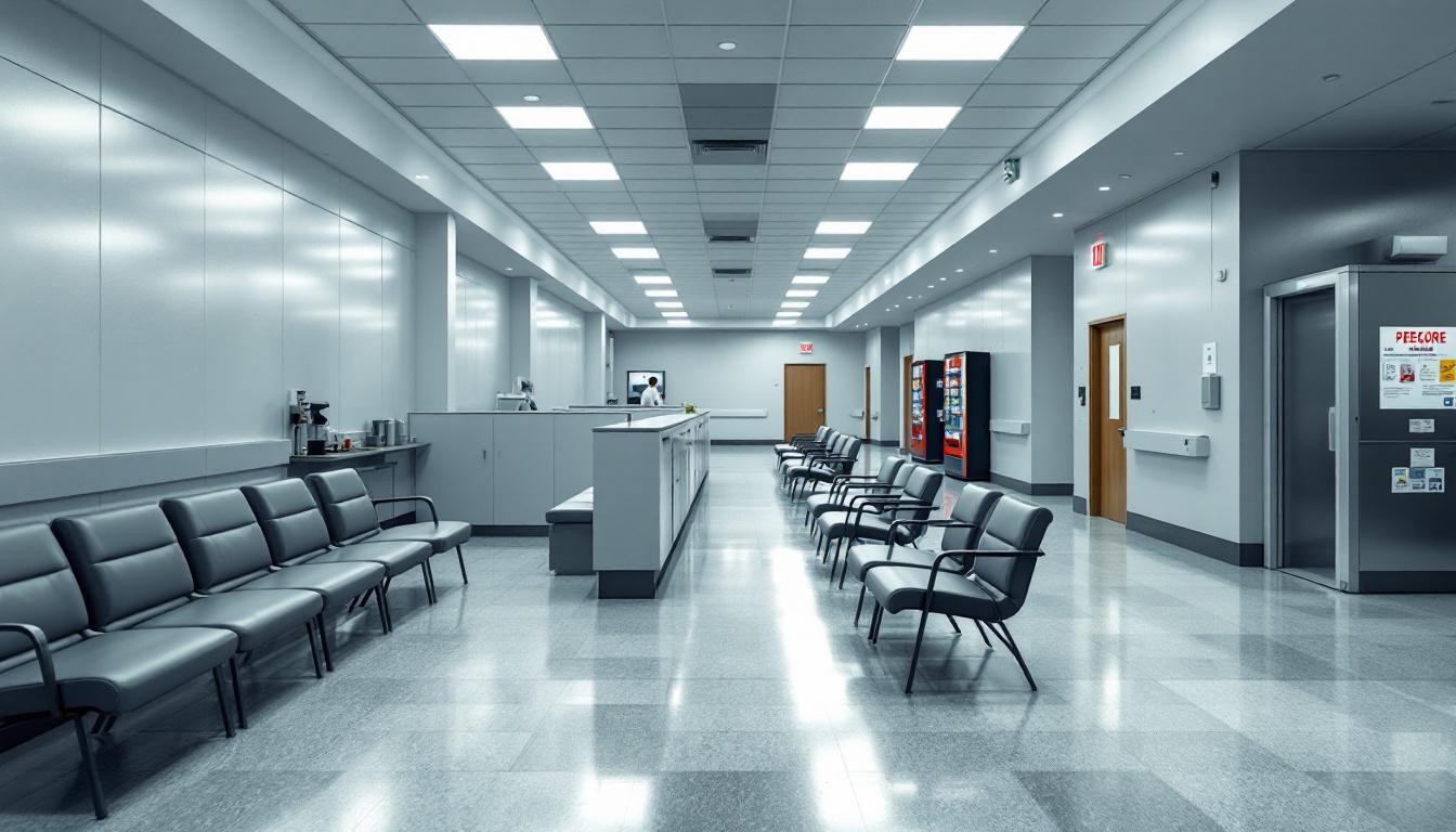 Visitation facilities and waiting area at Ross Correctional Institution