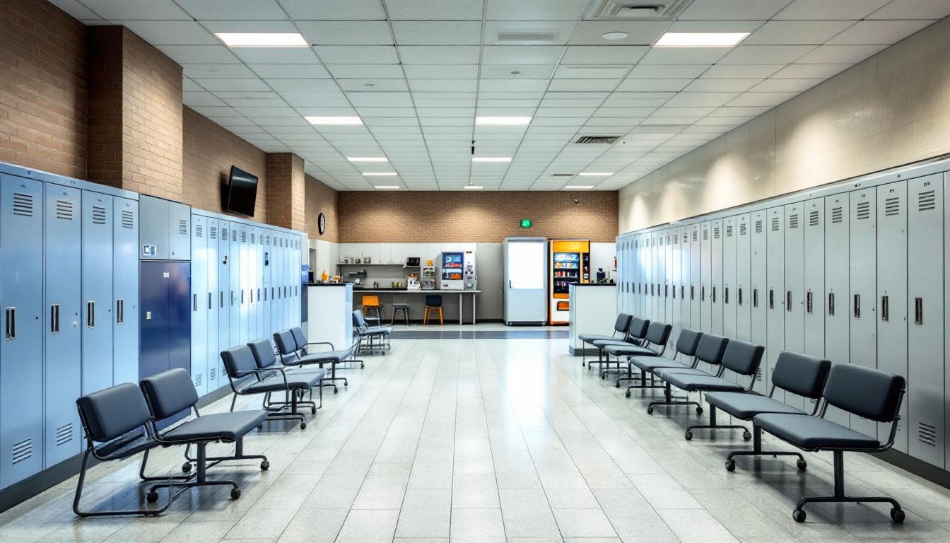 Visitation facilities and waiting area at Toledo Correctional Institute