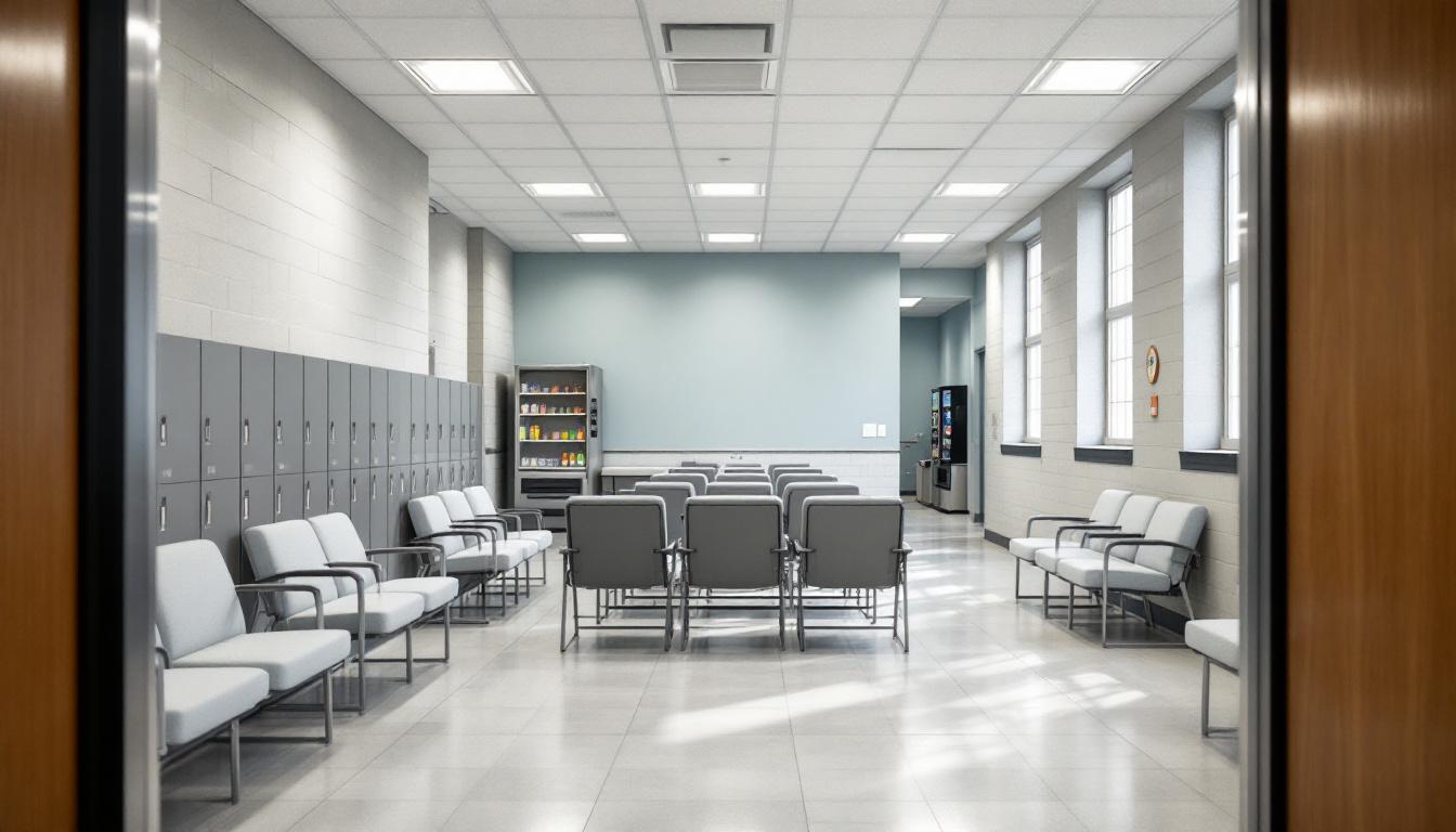 Visitation facilities and waiting area at Seneca County Sheriff Office