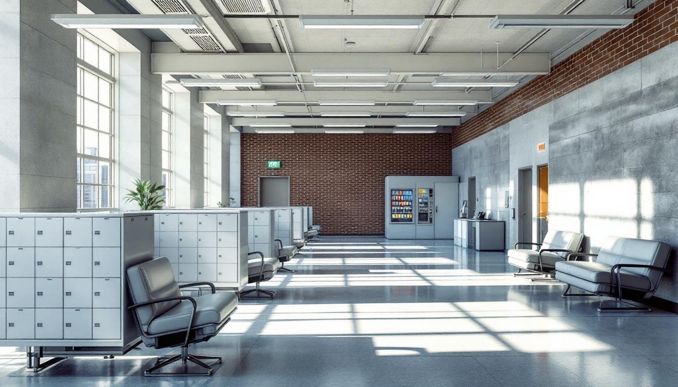 Visitation facilities and waiting area at Allen Oakwood Correctional Institution