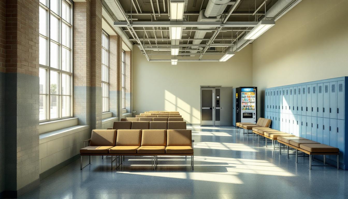 Visitation facilities and waiting area at Madison Correctional Institution