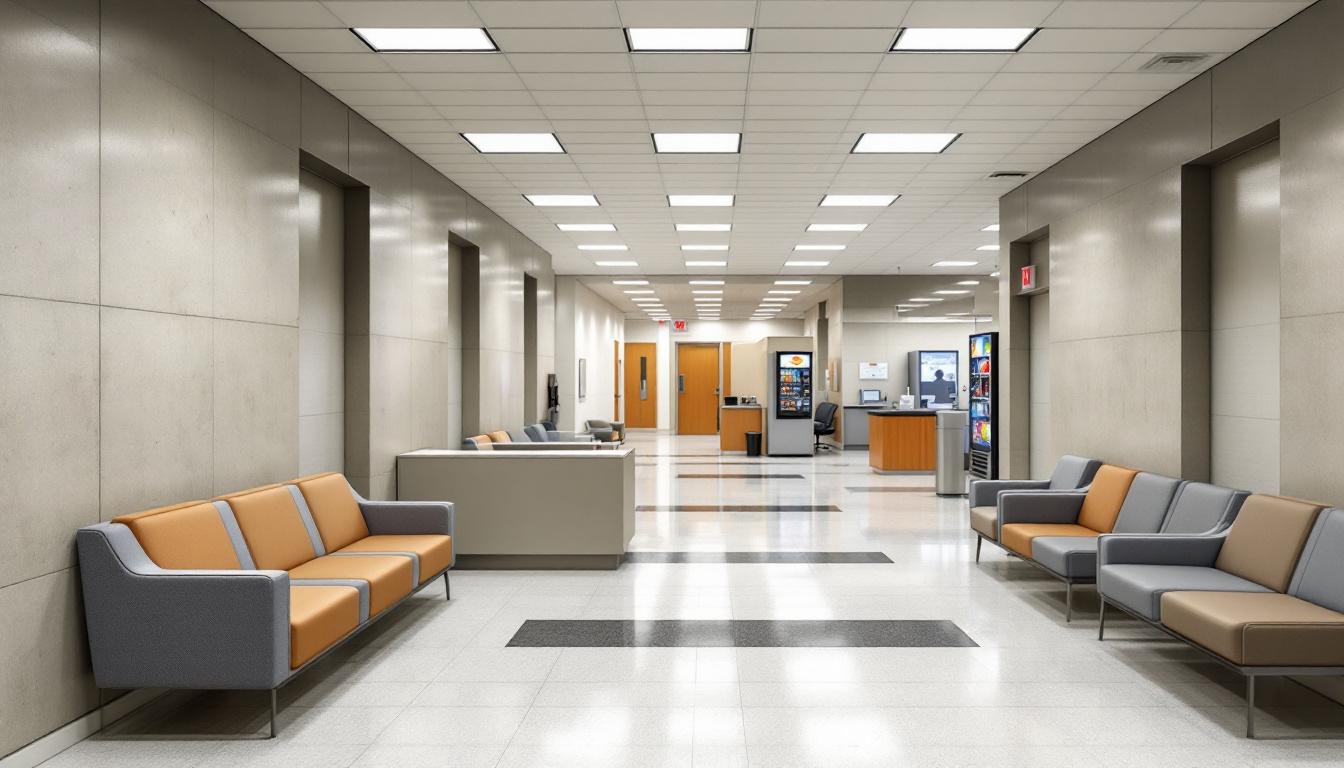 Visitation facilities and waiting area at Lorain County Sheriff