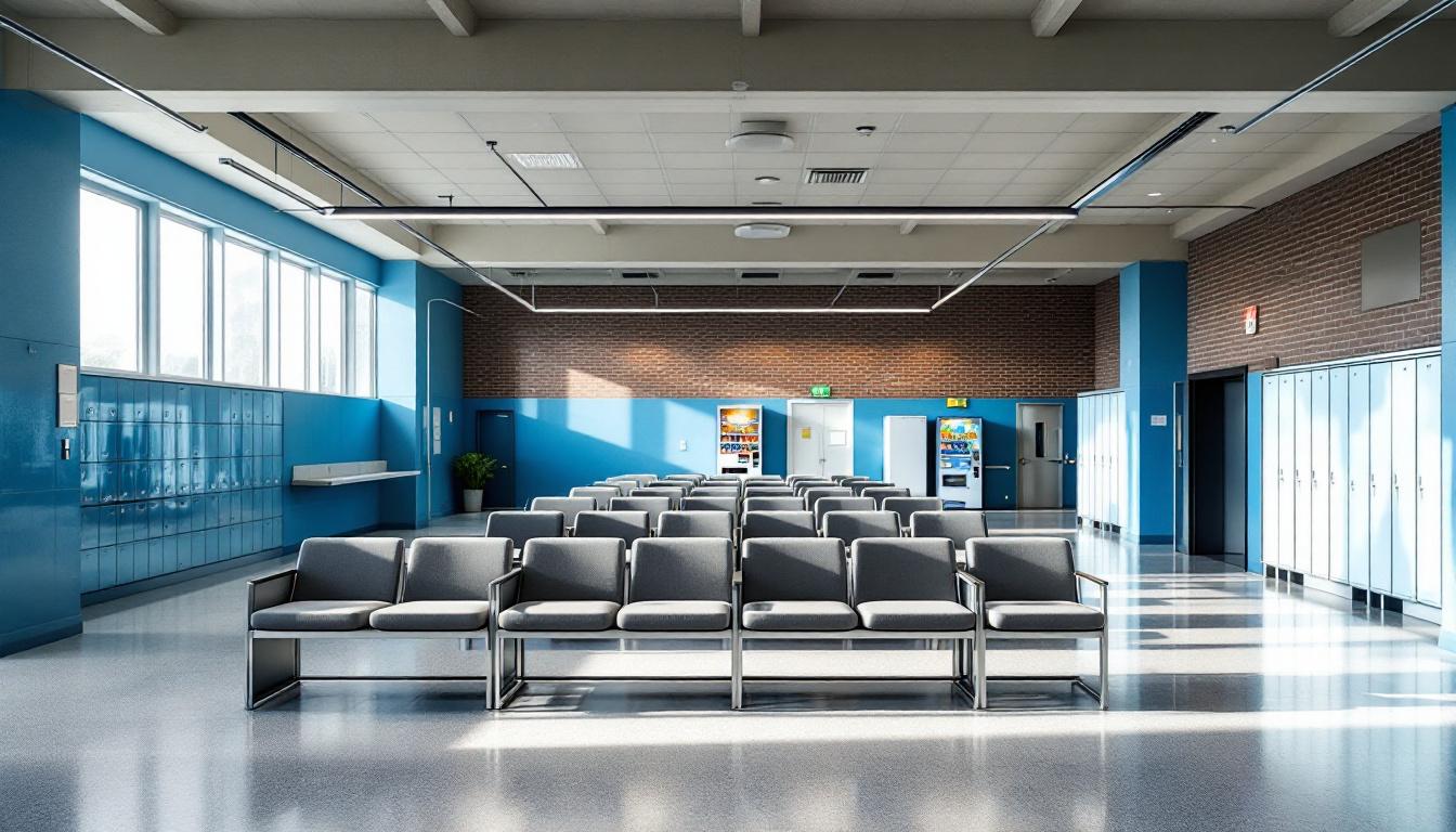 Visitation facilities and waiting area at Wood County Justice Center