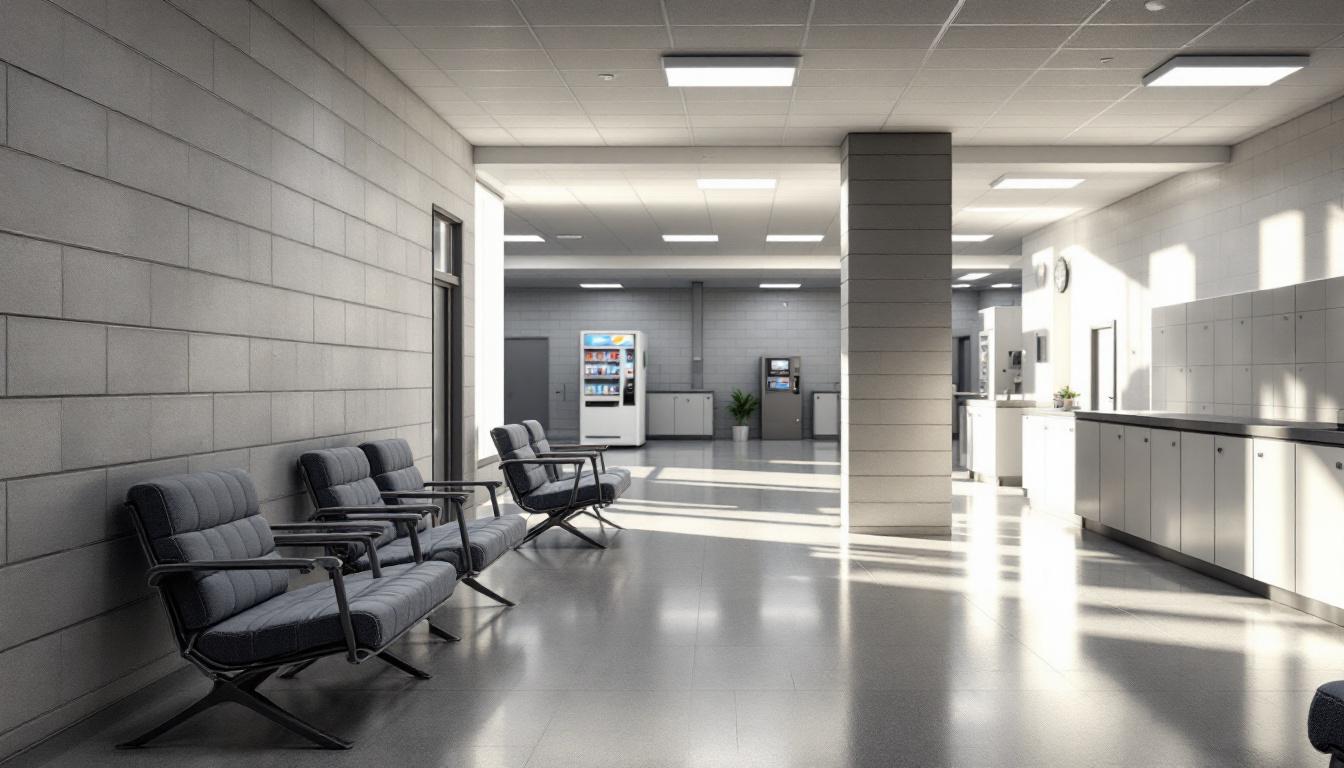 Visitation facilities and waiting area at Corrections Center of NW Ohio