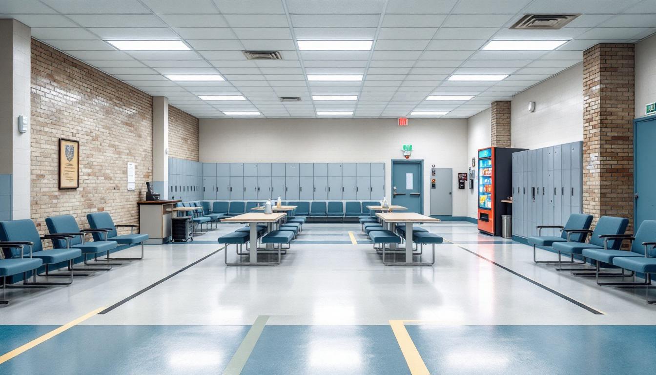 Visitation facilities and waiting area at Marion Correctional Institution