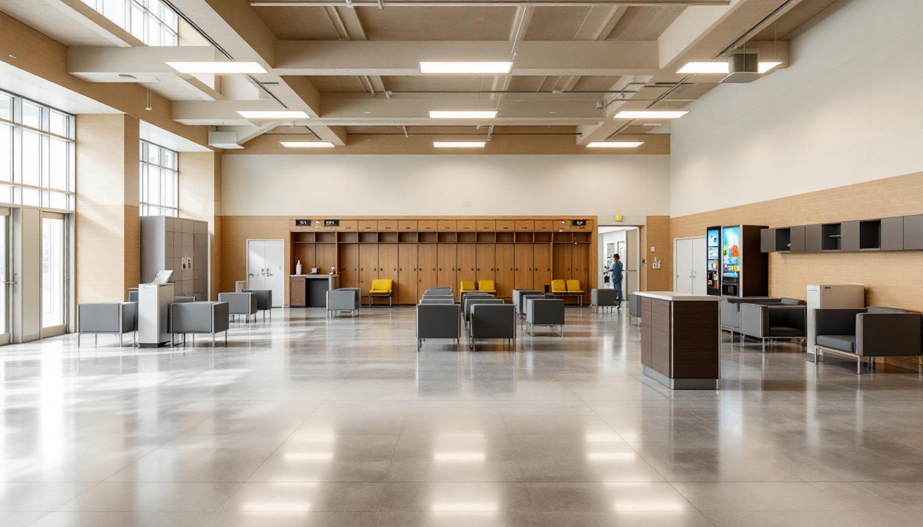 Visitation facilities and waiting area at Dayton Correctional Institution