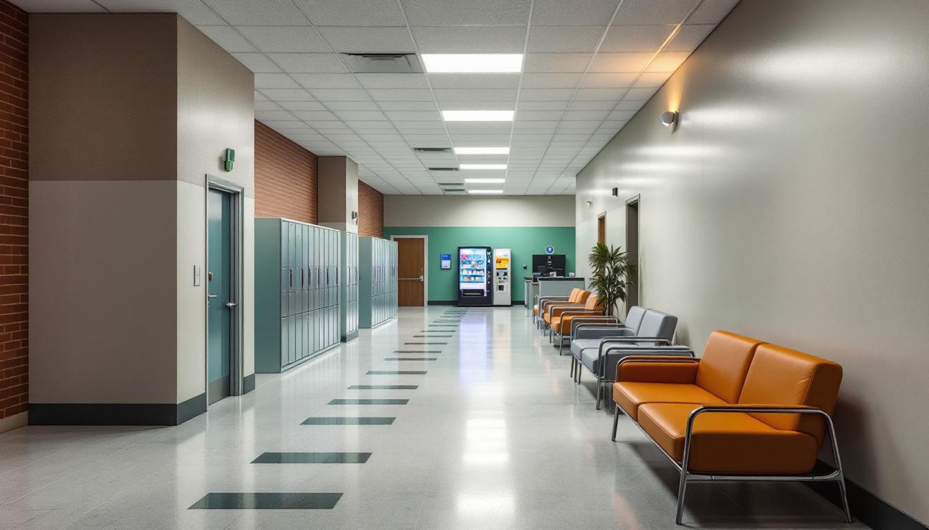 Visitation facilities and waiting area at Clinton County Sheriff's Office