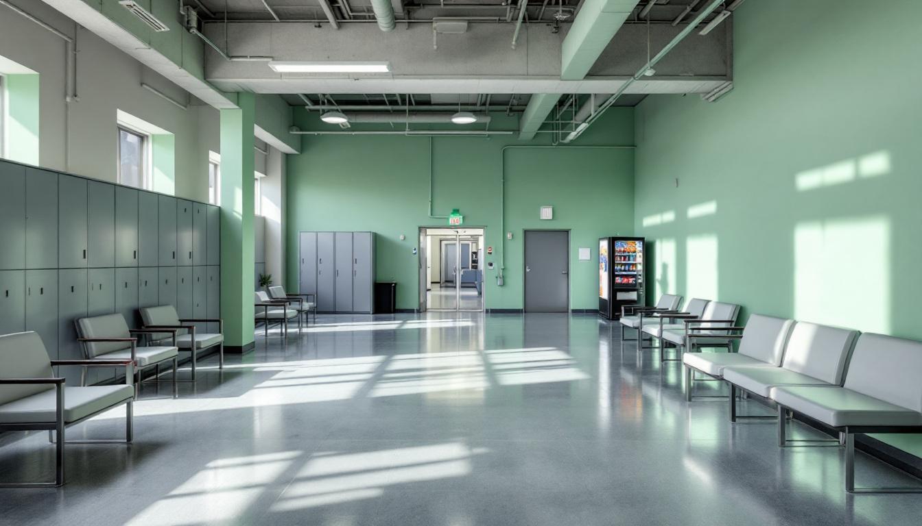 Visitation facilities and waiting area at Muskingum County Jail