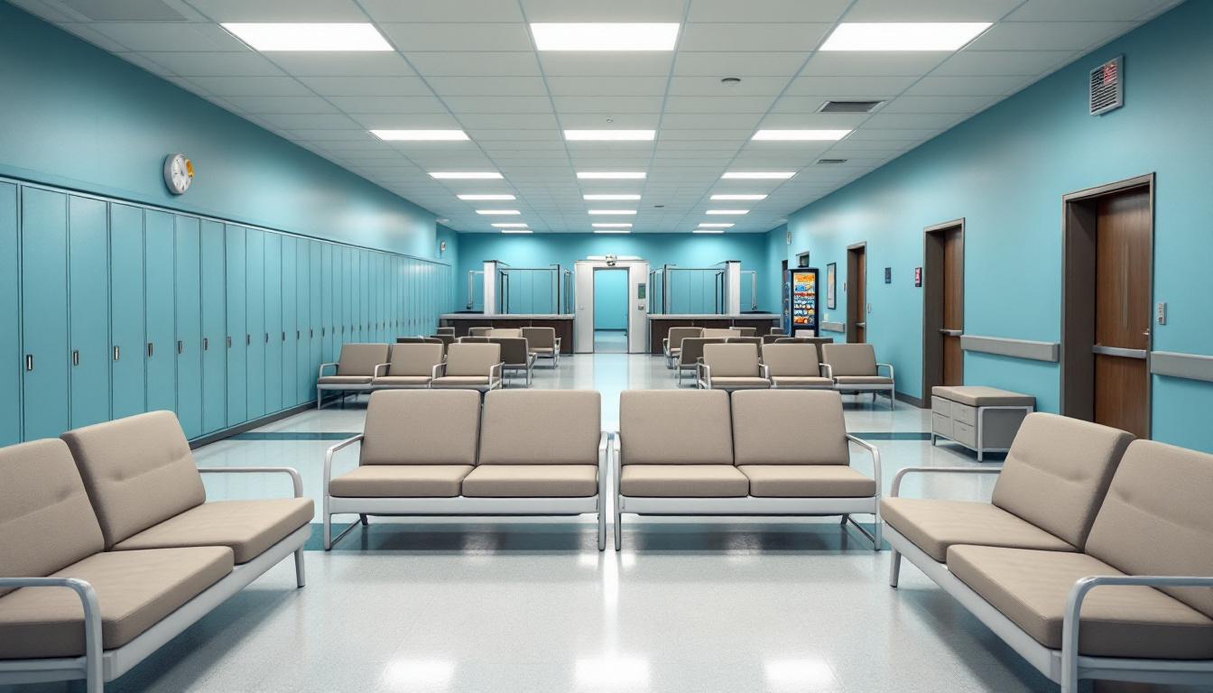 Visitation facilities and waiting area at Franklin County Correction Center I