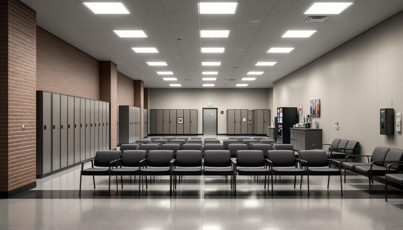 Visitation facilities and waiting area at Tuscarawas County Jail