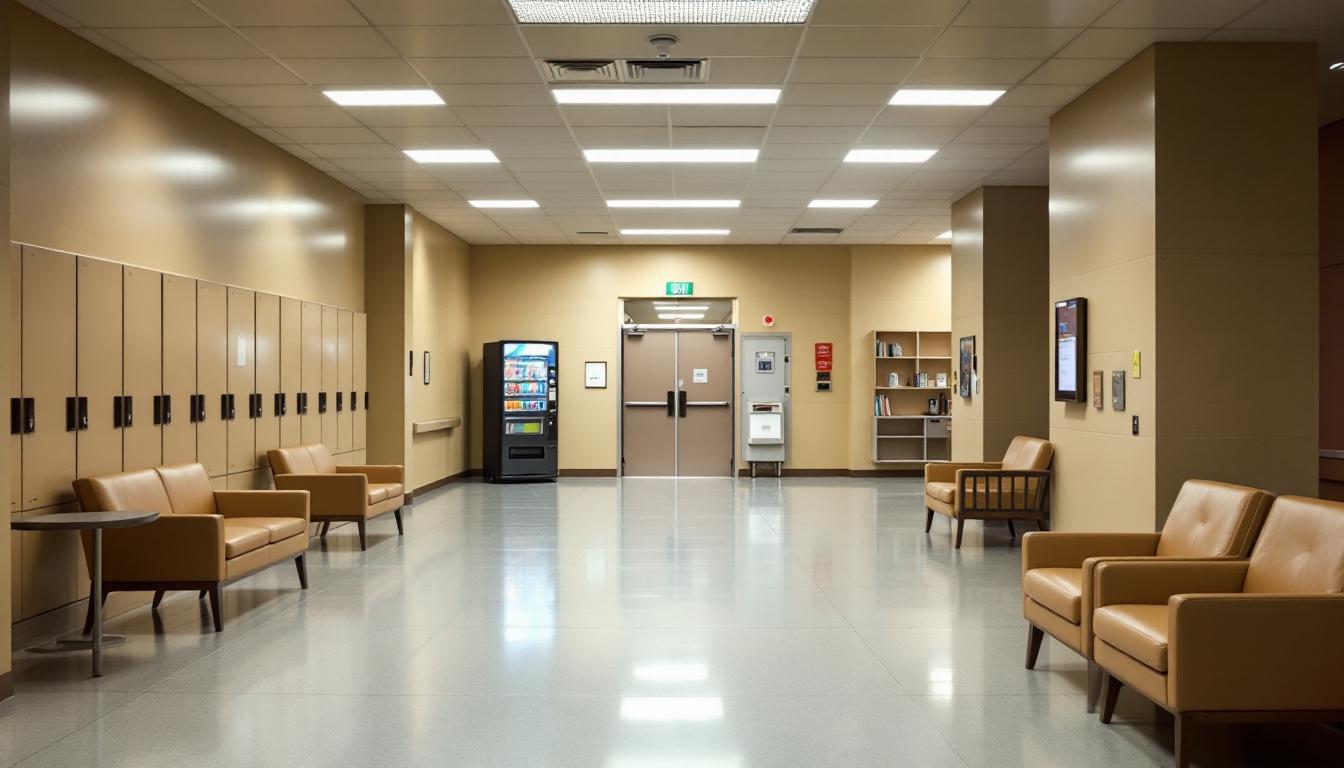 Visitation facilities and waiting area at Noble Correctional Institution