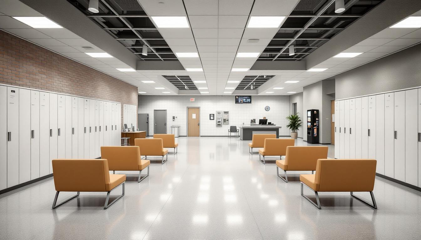 Visitation facilities and waiting area at Corrections Medical Center