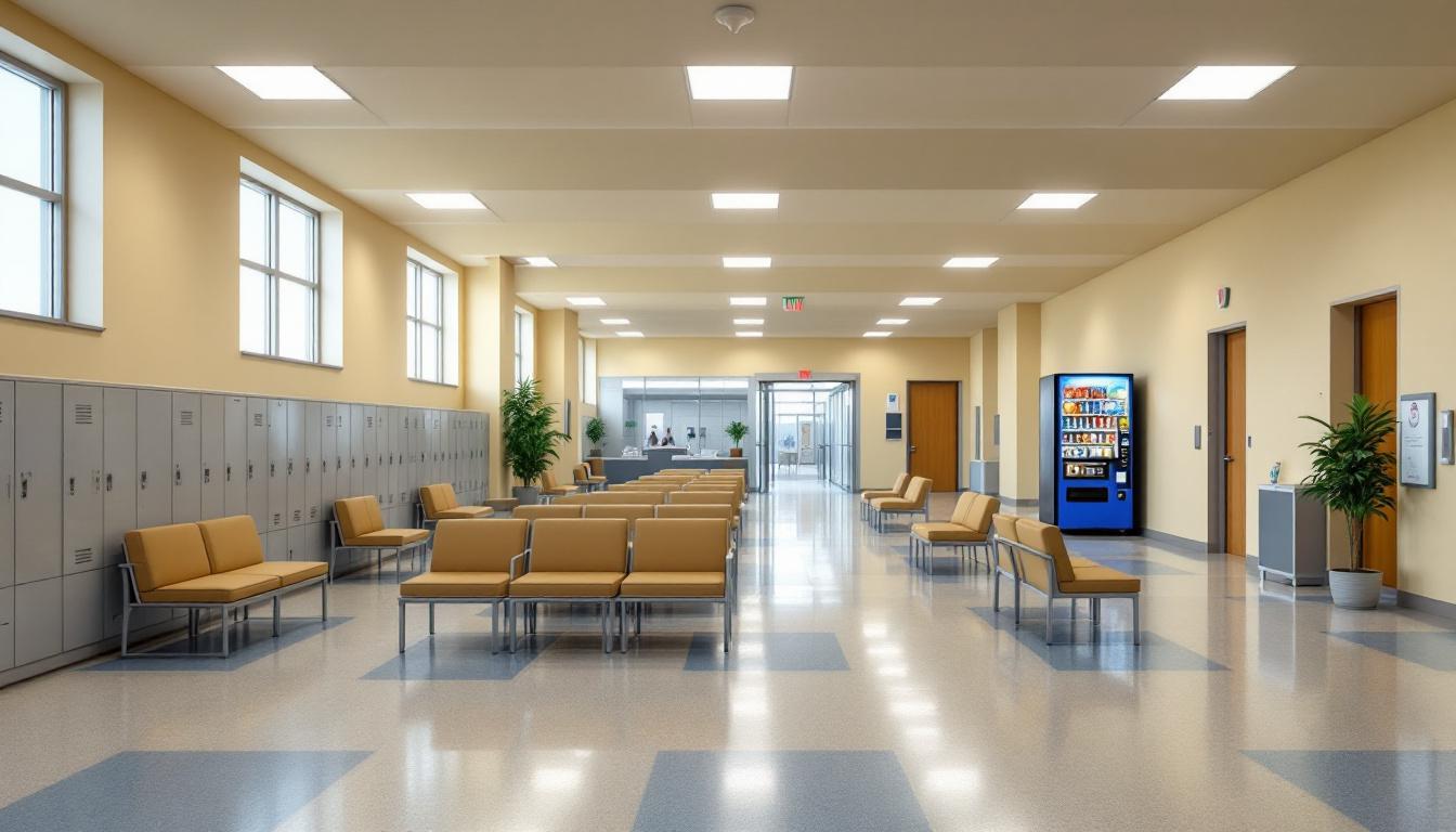 Visitation facilities and waiting area at Ottawa County Detention