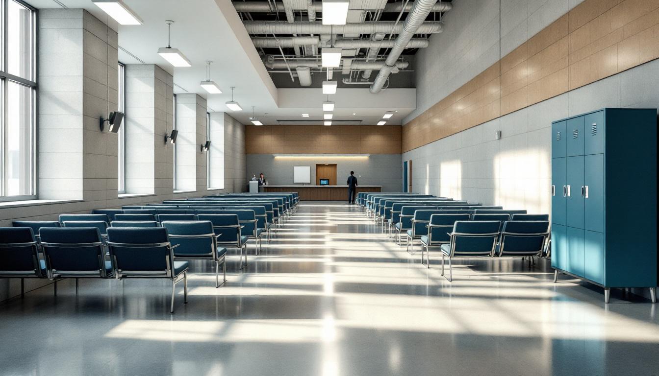 Visitation facilities and waiting area at Southeastern Ohio Regional Jail