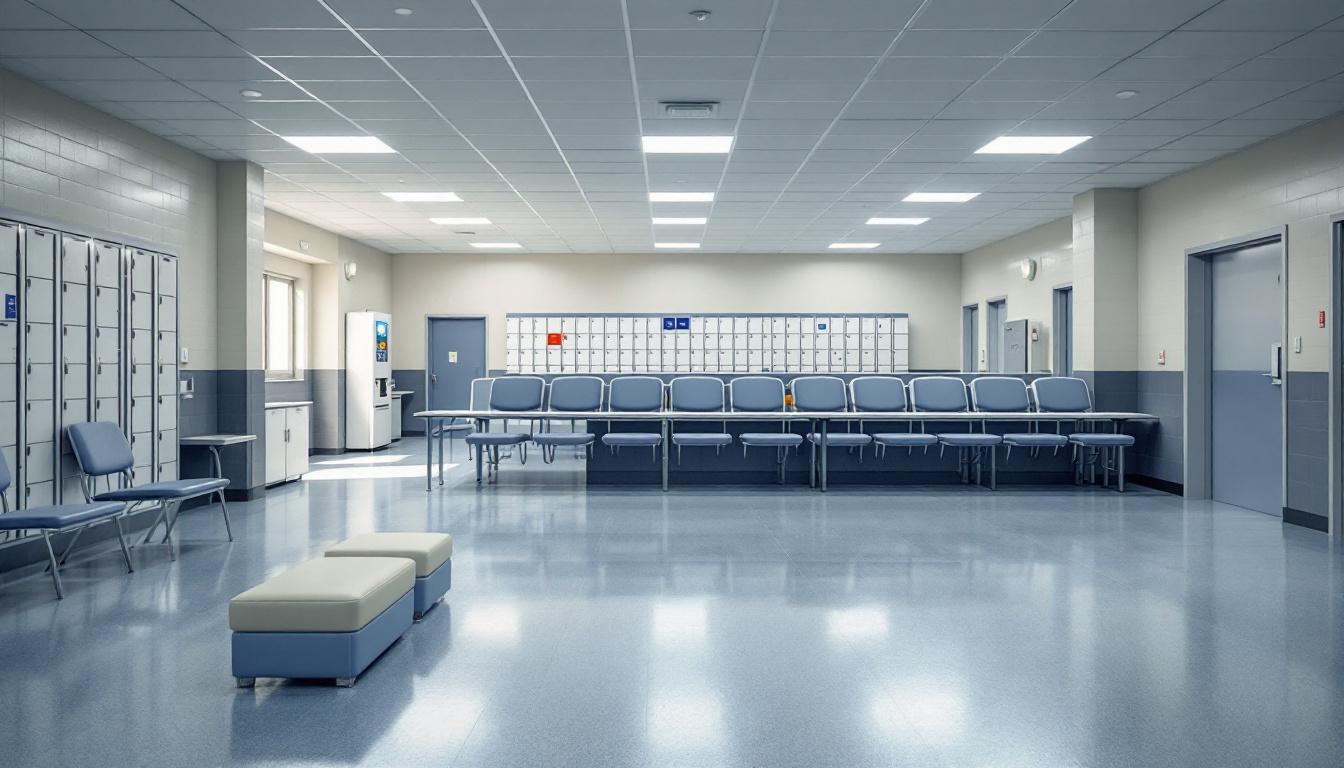 Visitation area at Prince George Corrections Department