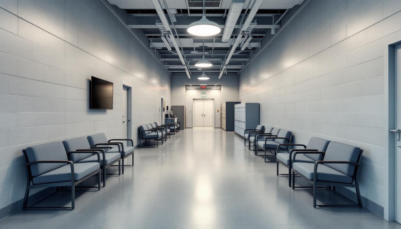 Visitation area at Cecil County Detention Center