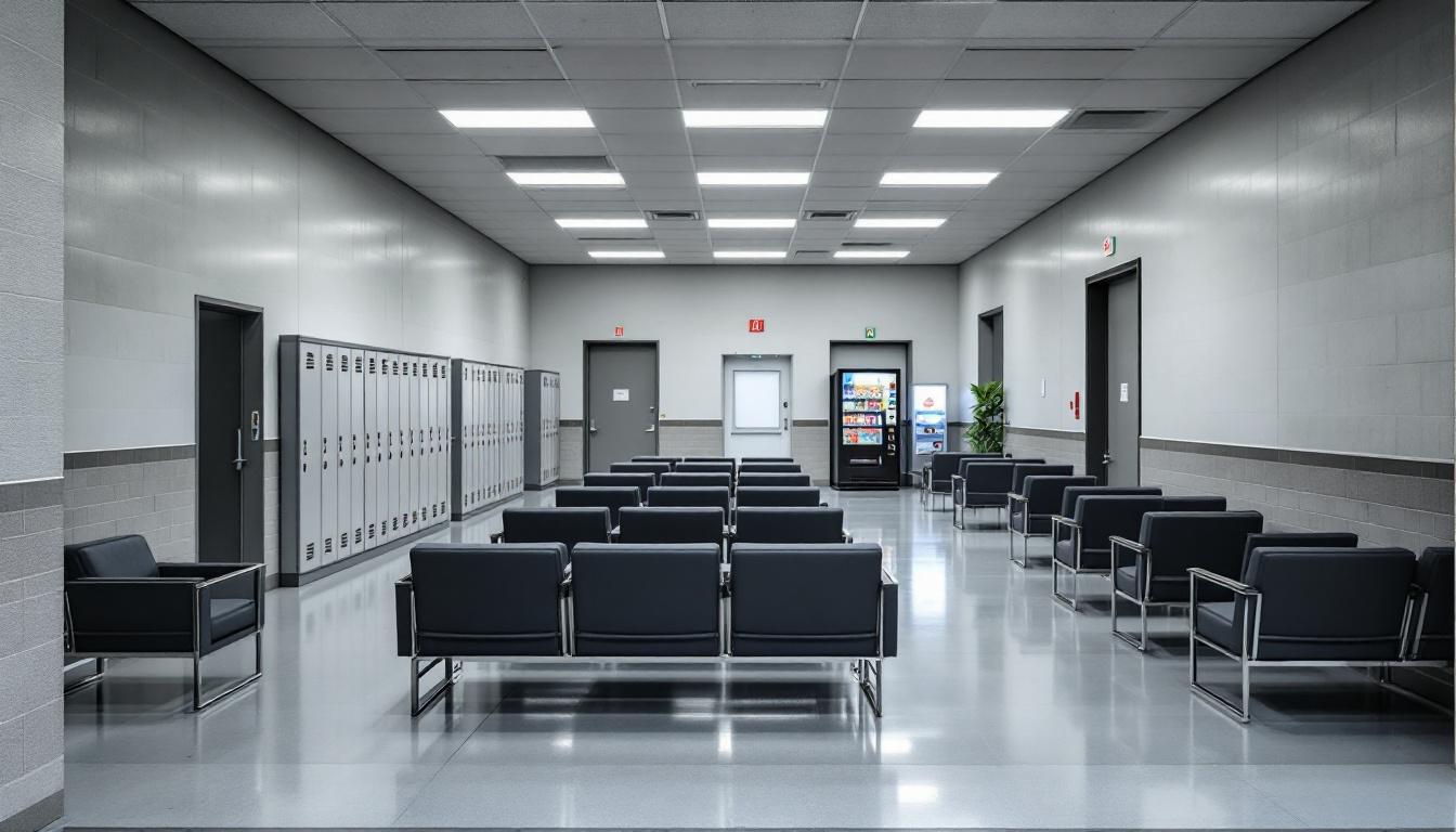 Visitation facilities and waiting area at Metropolitan Transition Center