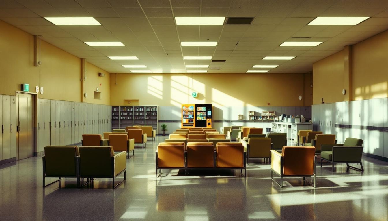 Visitation facilities and waiting area at Baltimore County Department of Corrections