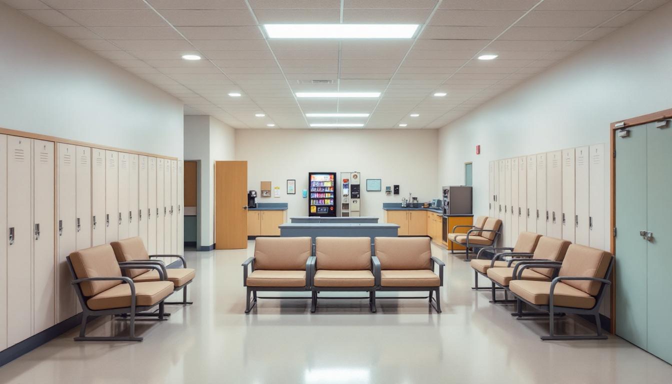 Visitation facilities and waiting area at Eastern Correction Center