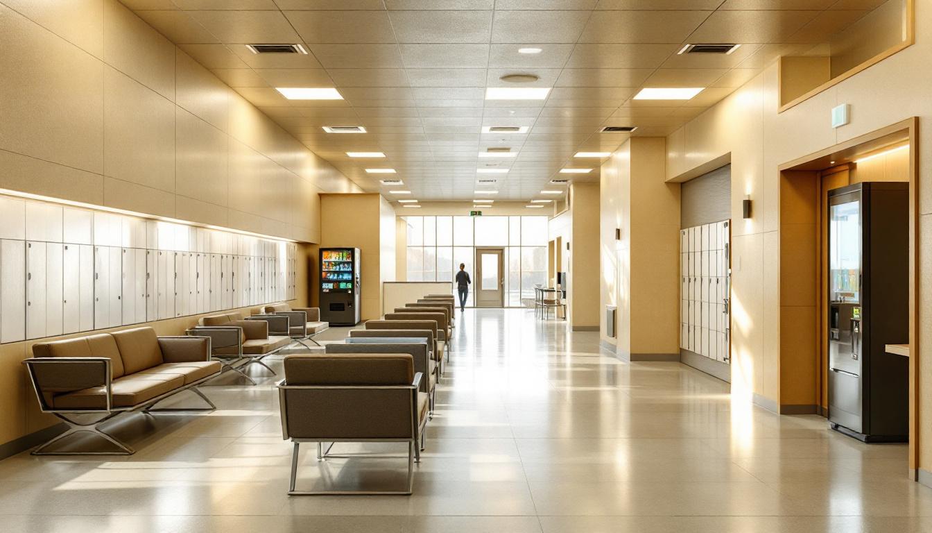 Visitation facilities and waiting area at Maryland Correctional Training Center