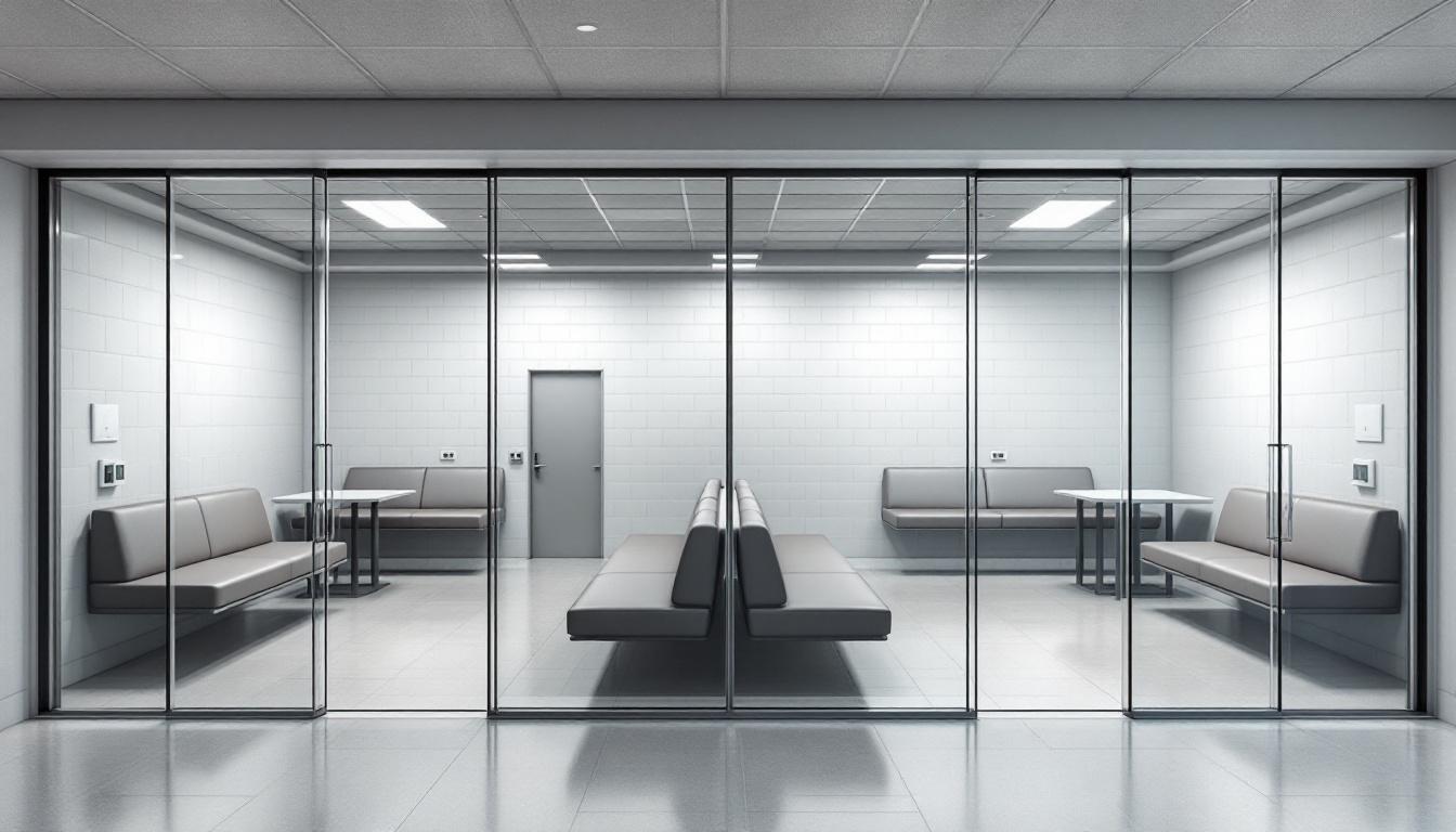 Visitation facilities and waiting area at Anne Arundel County - Jennifer Road Detention Center