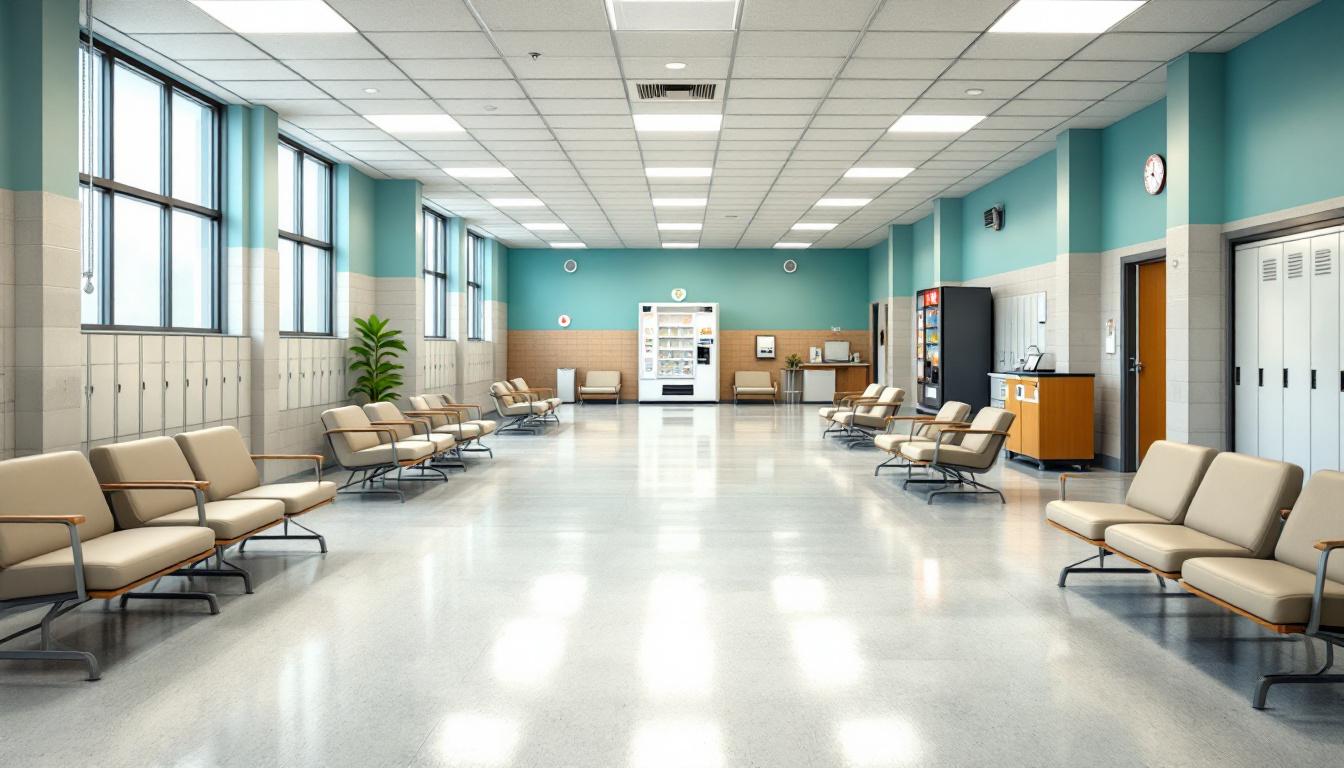 Visitation facilities and waiting area at Jessup Correctional Institution
