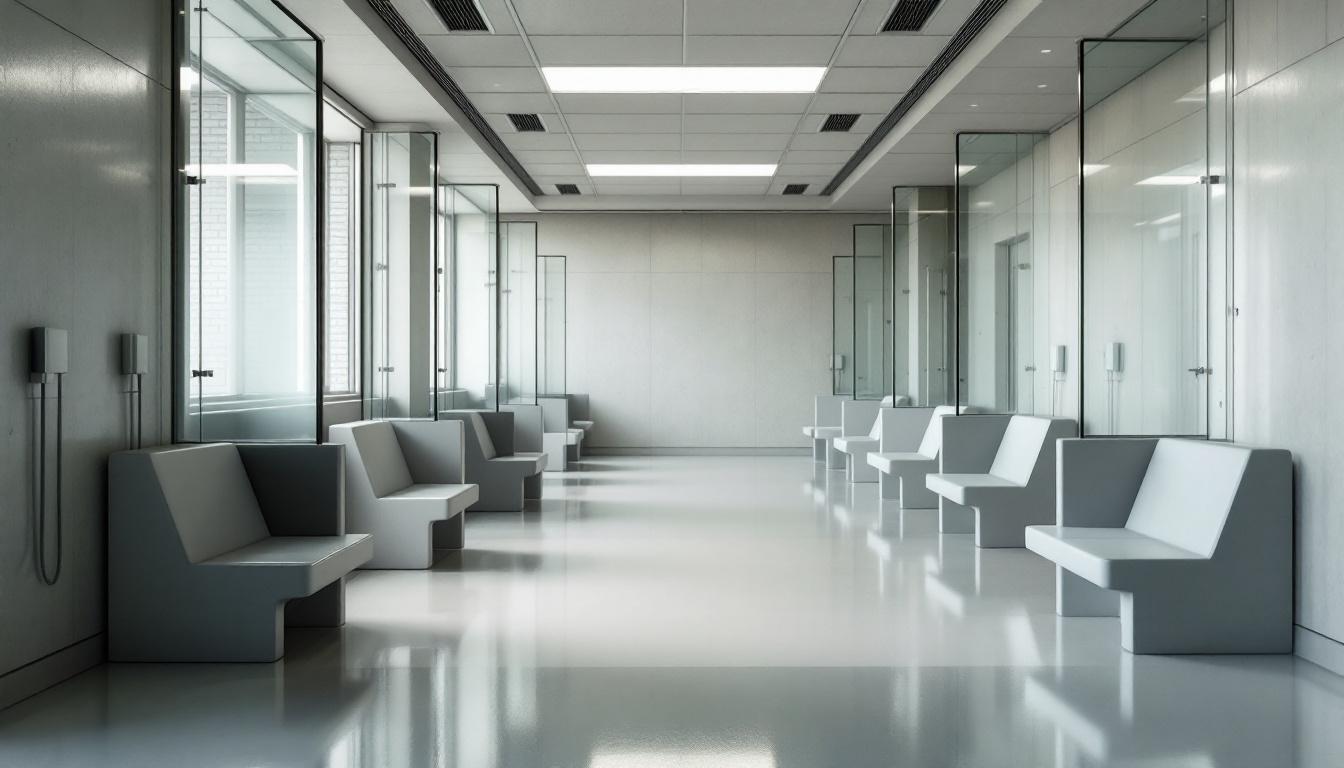 Visitation facilities and waiting area at Anne Arundel County - Jennifer Road Detention Center