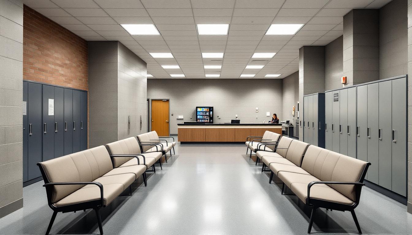 Visitation facilities and waiting area at Washington County Sheriff