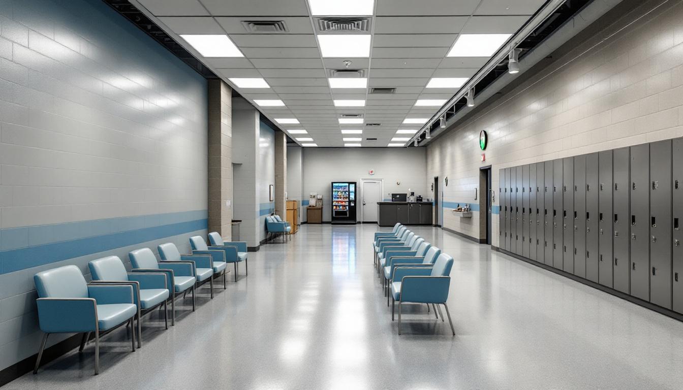 Visitation facilities and waiting area at Frederick County Adult Detention