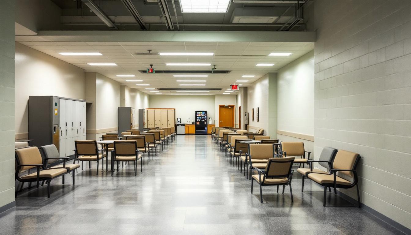 Visitation area at Worcester County Detention Center