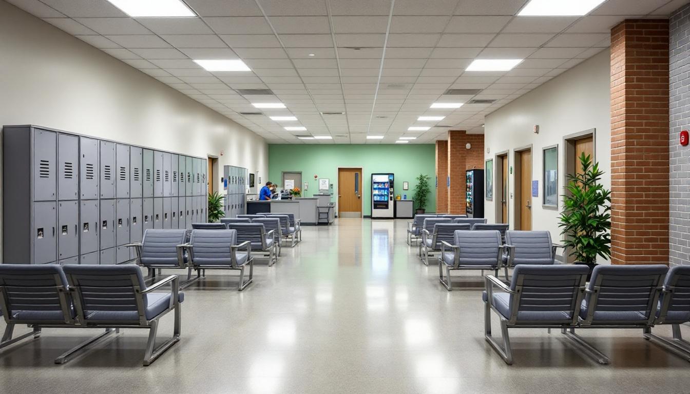 Visitation area at South Central Correctional Center