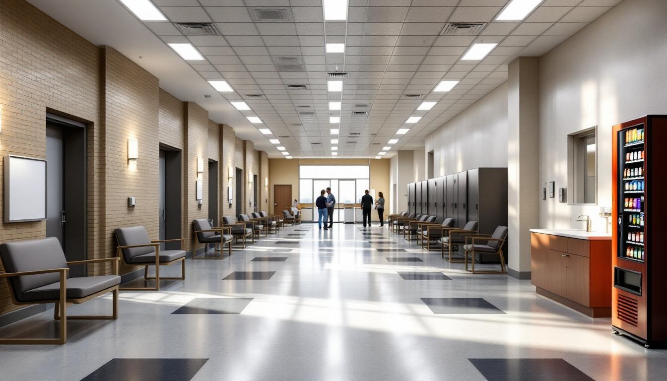Visitation facilities and waiting area at Harford County Detention Center