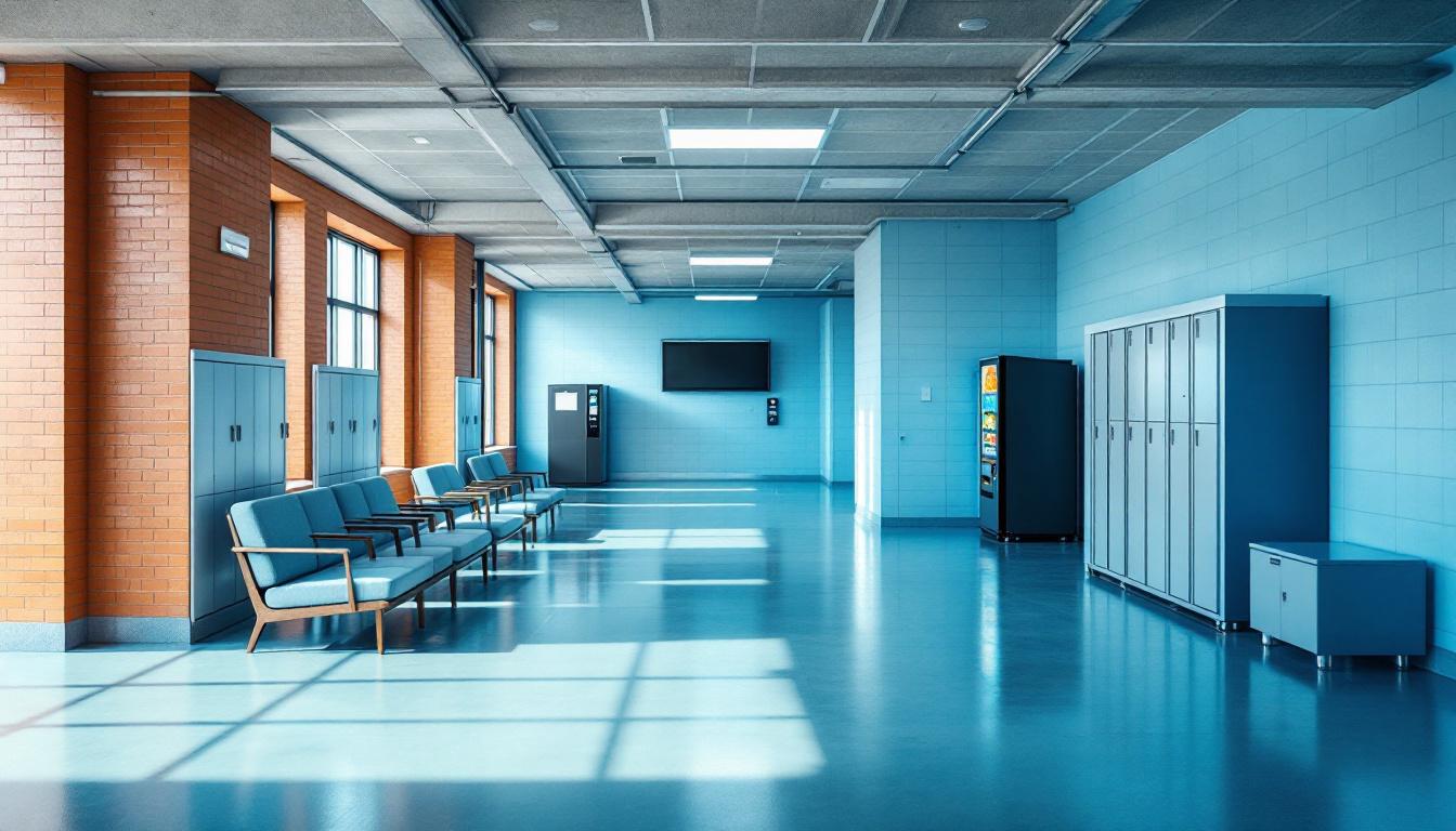 Visitation facilities and waiting area at Roxbury Correctional Institution