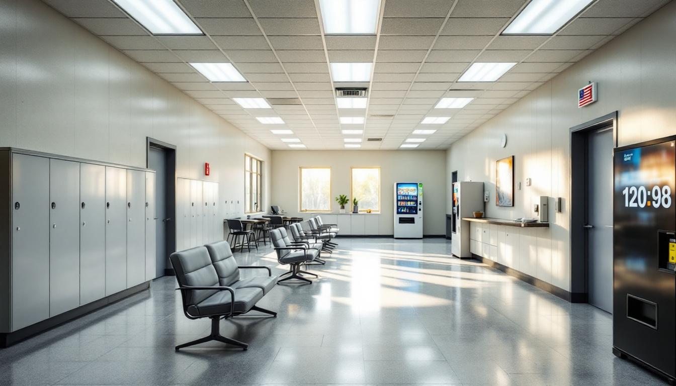 Visitation facilities and waiting area at Garrett County Detention Center
