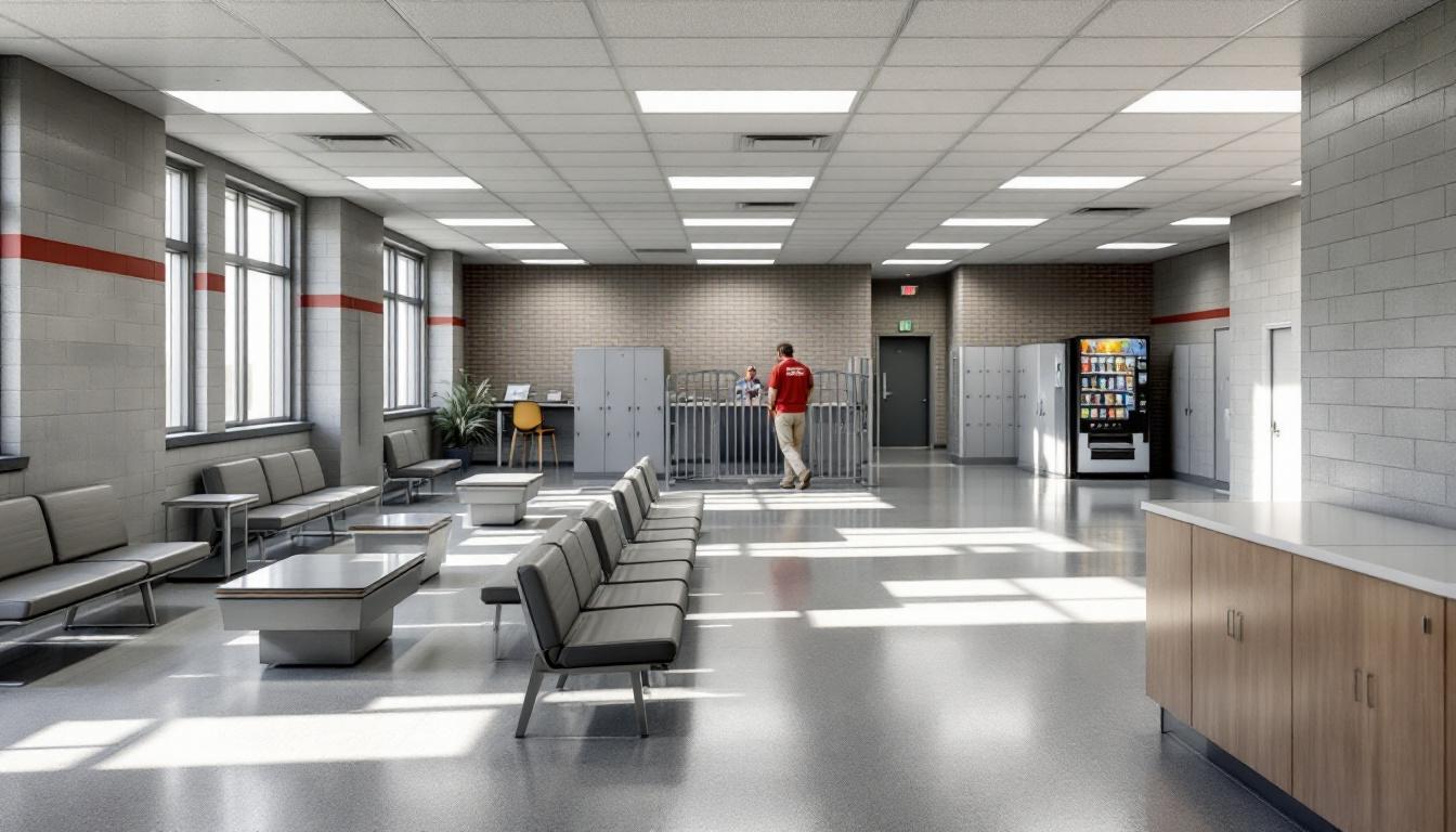 Visitation area at St Marys County Corrections