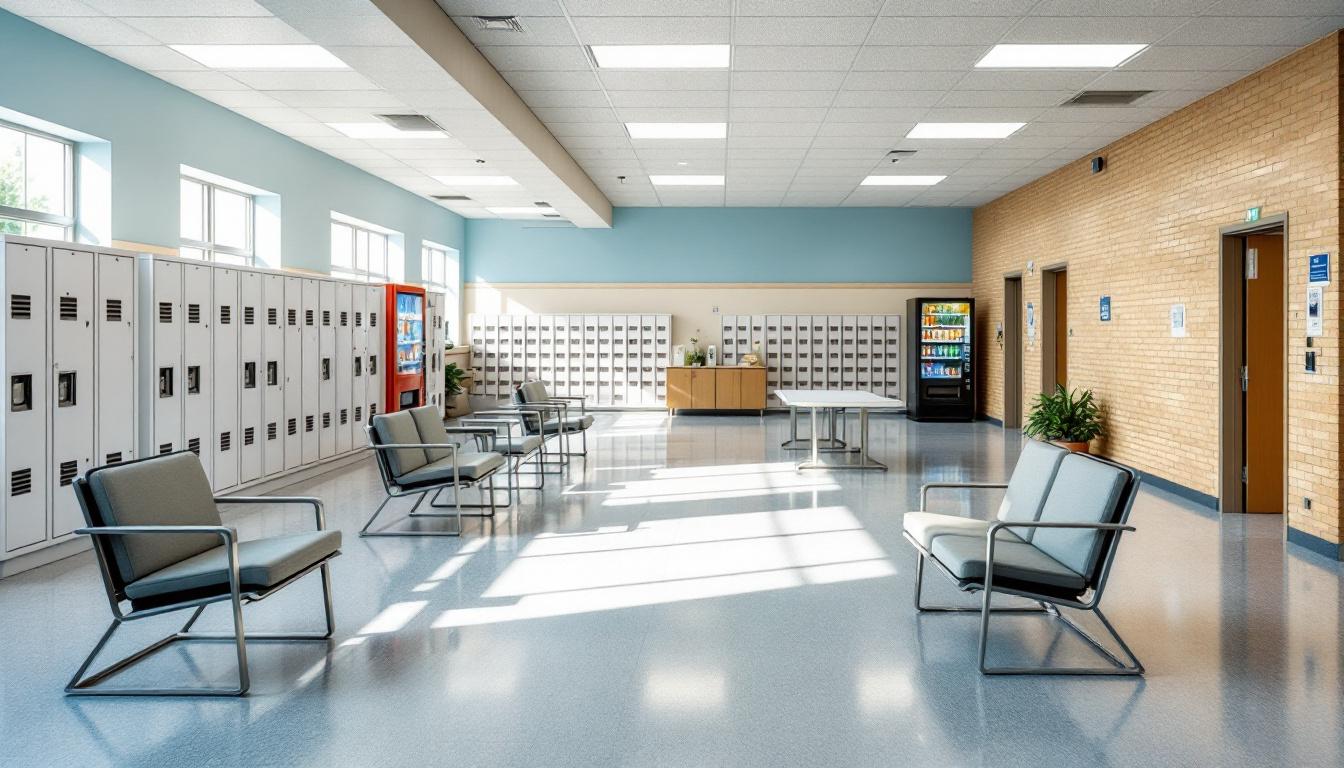 Visitation facilities and waiting area at North Branch Correctional Institution