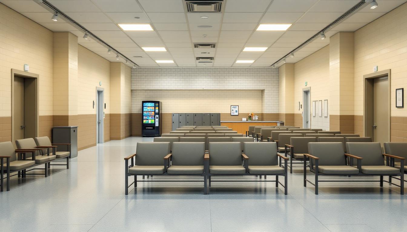 Visitation facilities and waiting area at Columbia County Sheriff