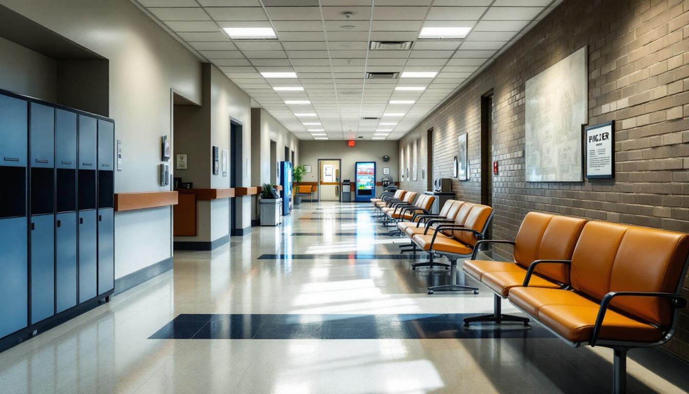 Visitation area at Santiam Correctional Institution