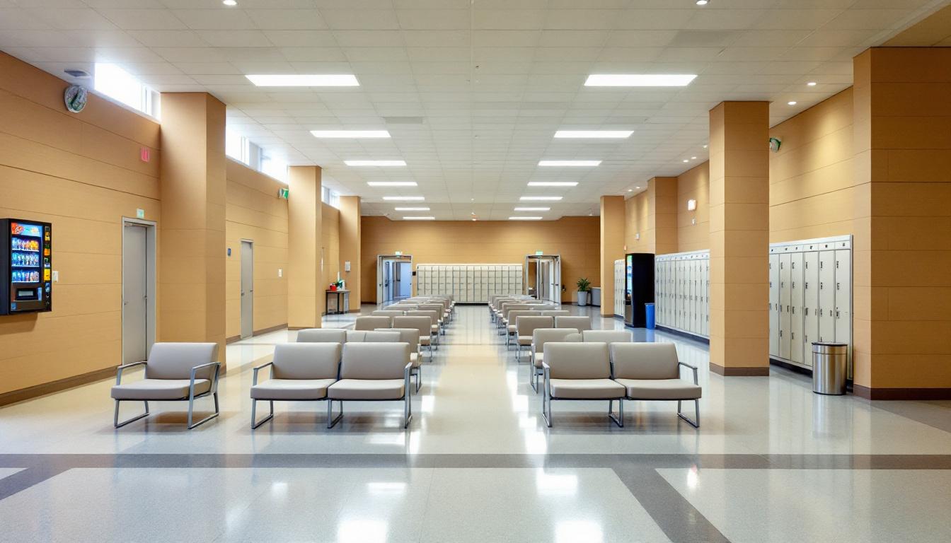 Visitation area at Oregon State Penitentiary