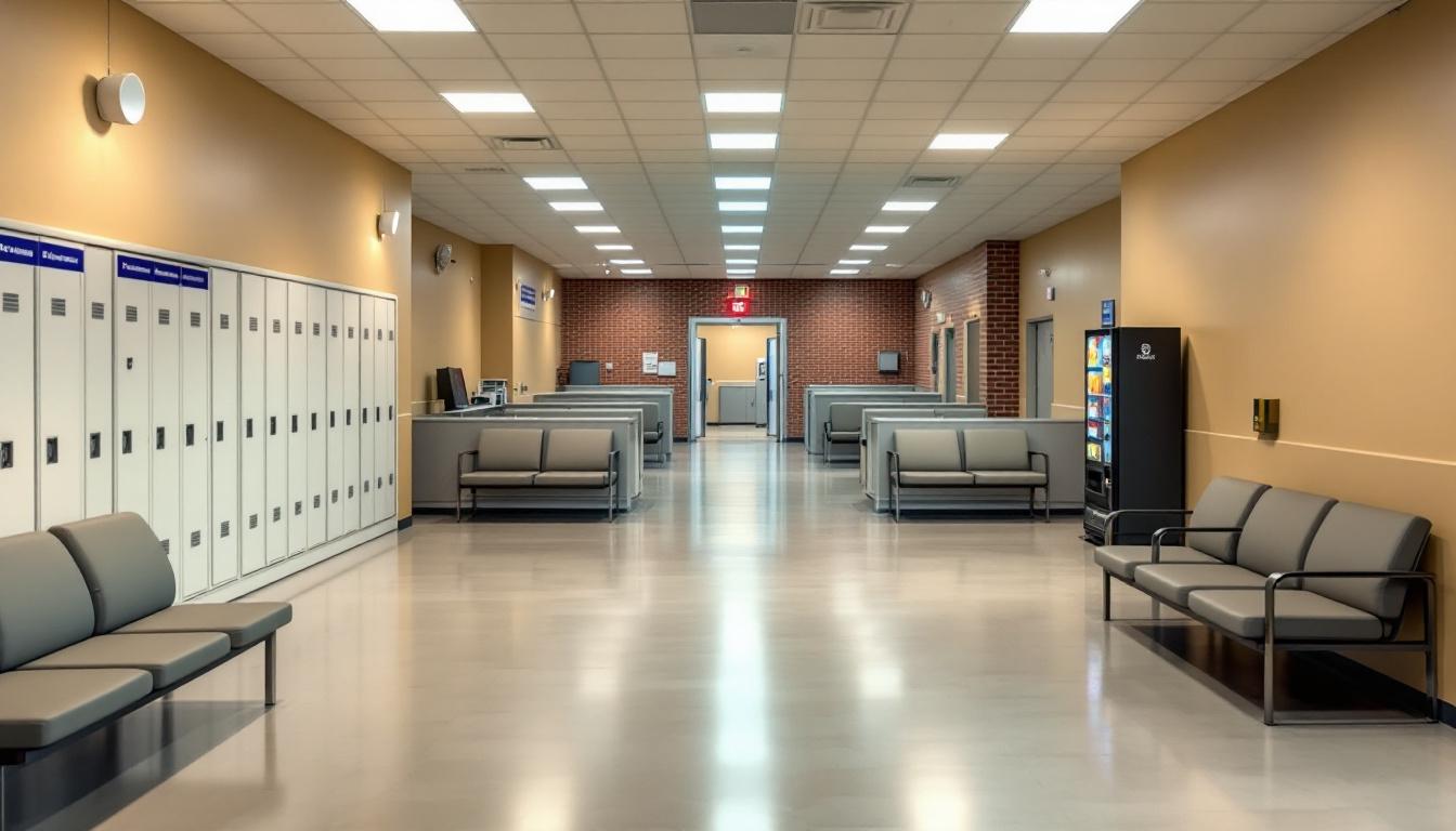 Visitation area at Coffee Creek Correctional Facility