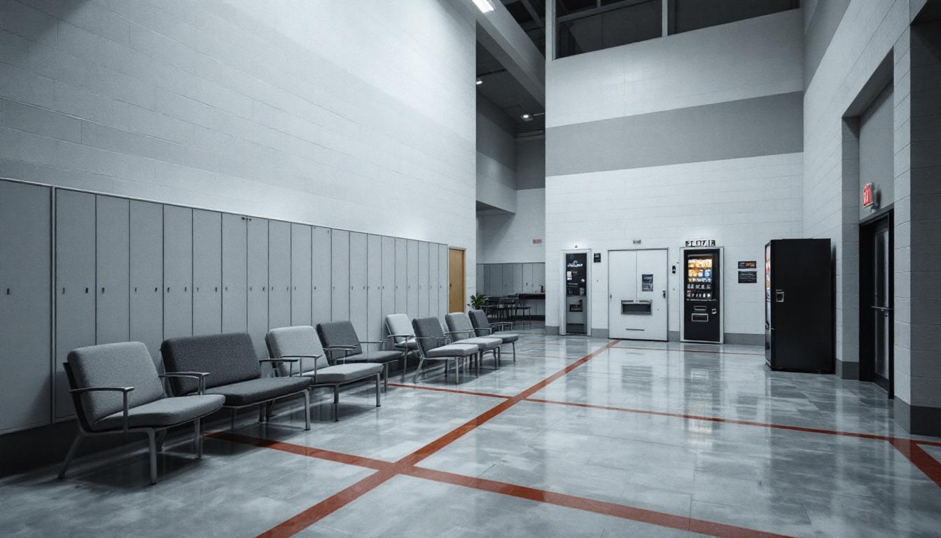 Visitation facilities and waiting area at Umatilla County Jail