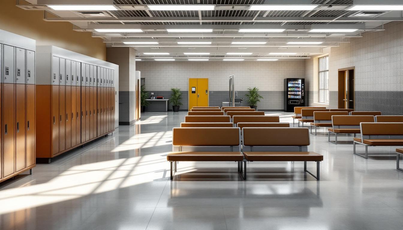 Visitation facilities and waiting area at Mill Creek Correctional Facility