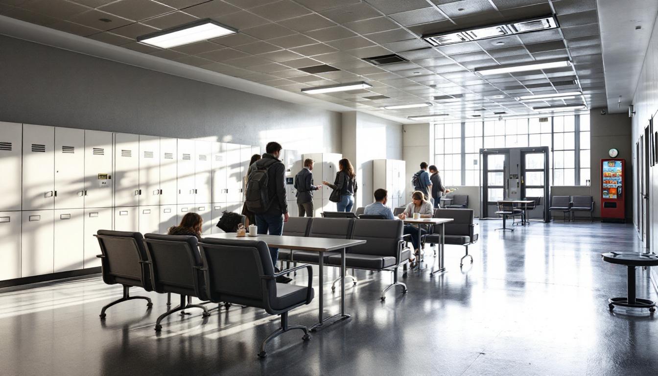 Visitation facilities and waiting area at Coffee Creek Correctional Facility
