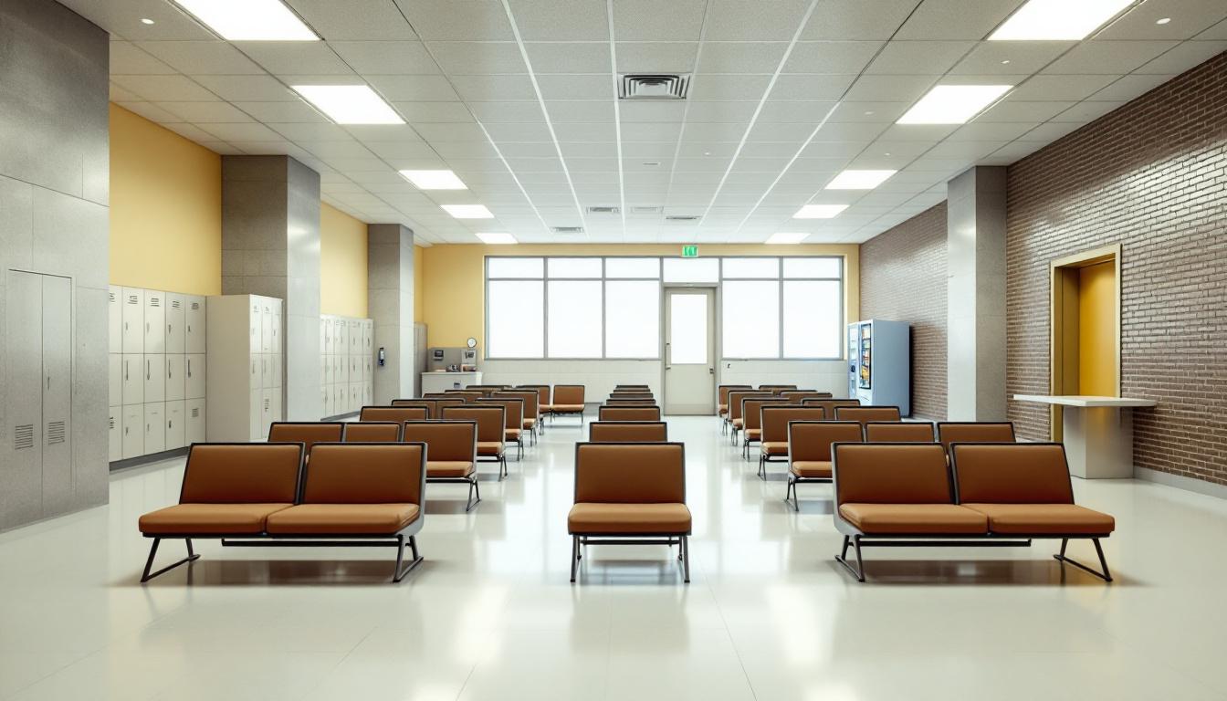 Visitation facilities and waiting area at Multnomah County Inverness Jail