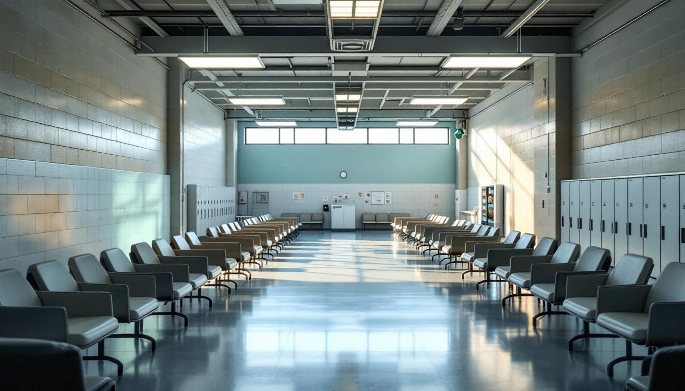 Visitation area at Lincoln County Detention Center