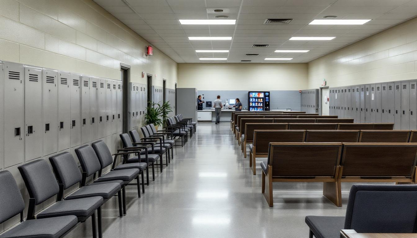 Visitation facilities and waiting area at Josephine County Jail