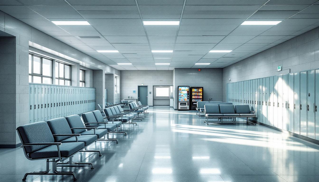 Visitation facilities and waiting area at Malheur County Jail