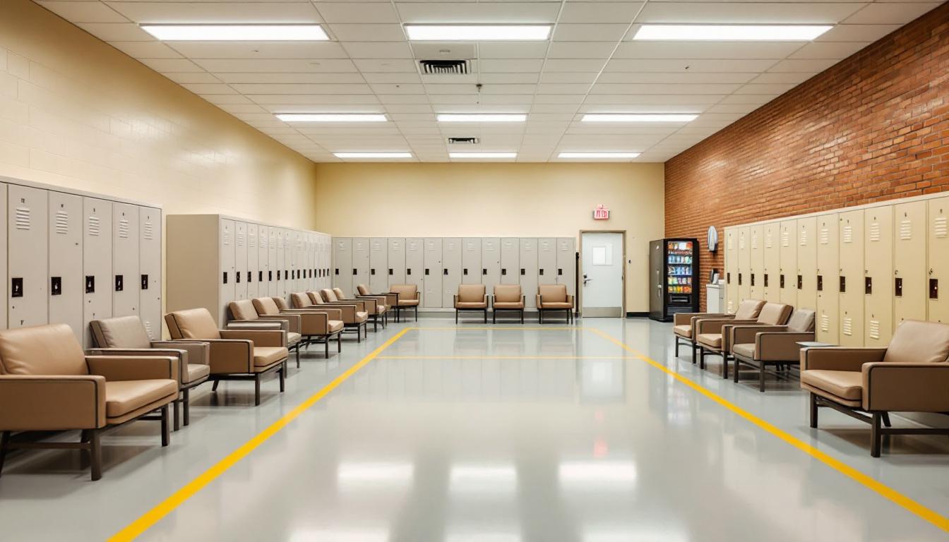 Visitation area at Lane County Corrections Division