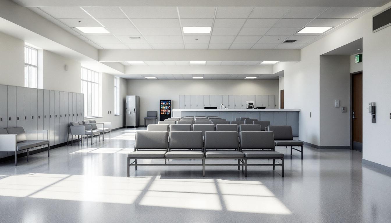 Visitation facilities and waiting area at Benton County Jail Administration